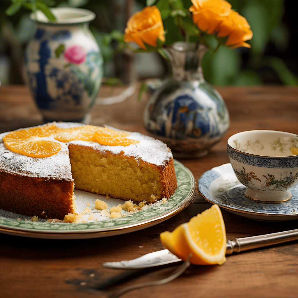 Ballymaloe Tunisian Orange Cake on a plate